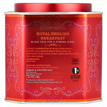 Harney & Sons Royal English Breakfast Tea 30 Sachets, Historic Royal Palaces Collection